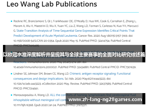 以欧冠水准深度解析并呈现其与全球主要赛事的全面对比研究综述篇